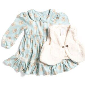 NWT TOMMY BAHAMA Infant Girls Smocked Dress with Vest Set Size 18 months